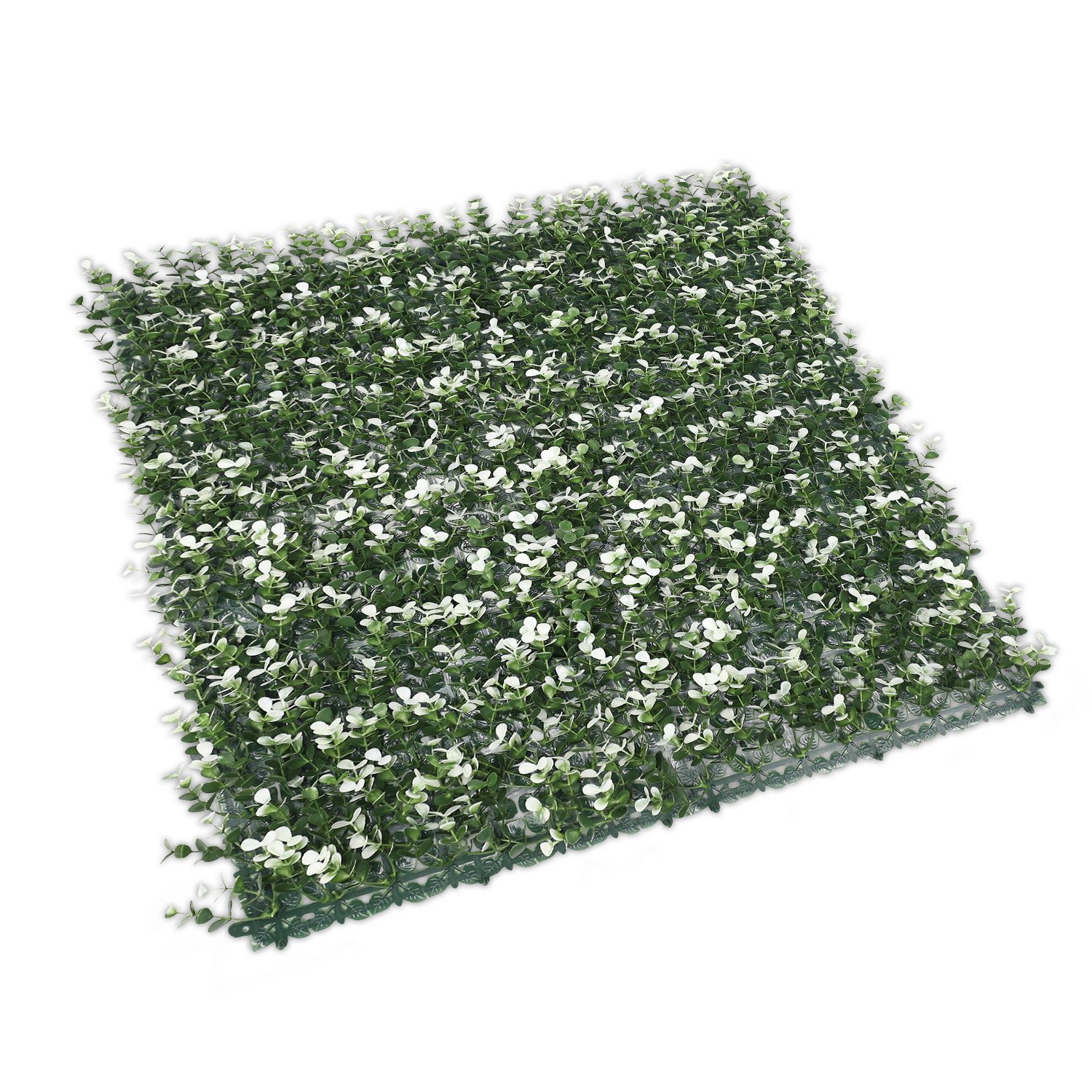 20×20″ Artificial Faux White Buxus Fence Screen Wall Decor Panel With Cover Back